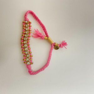 madewell crystal bracelet in hotpink